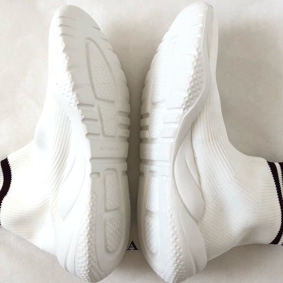 Zara White High Top Sock Sneakers NEW - Picture 8 of 8